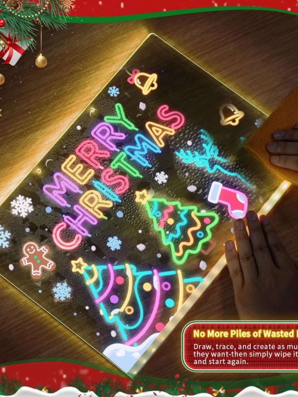 Lumiboard Led Drawing Board with 7 Colors,12